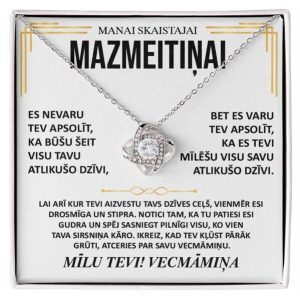 Manai dārgajai mazmeitiņai - 14K baltā zelta kaklarota ar cirkonija kristāliem ORIANA
